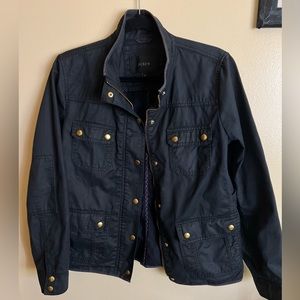 J Crew Black Military Style Utility Jacket